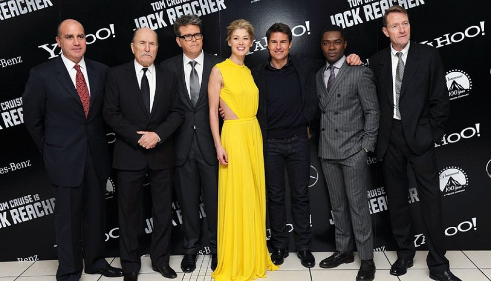 The moment Tom Cruise strides into Jack Reacher, smouldering like an active volcano